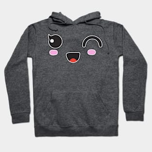 Cute Kawaii winking face Hoodie